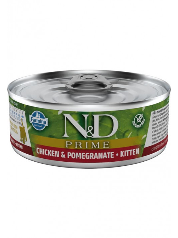 Lata N&D Cat Prime Chicken Kitten 80Gr 1