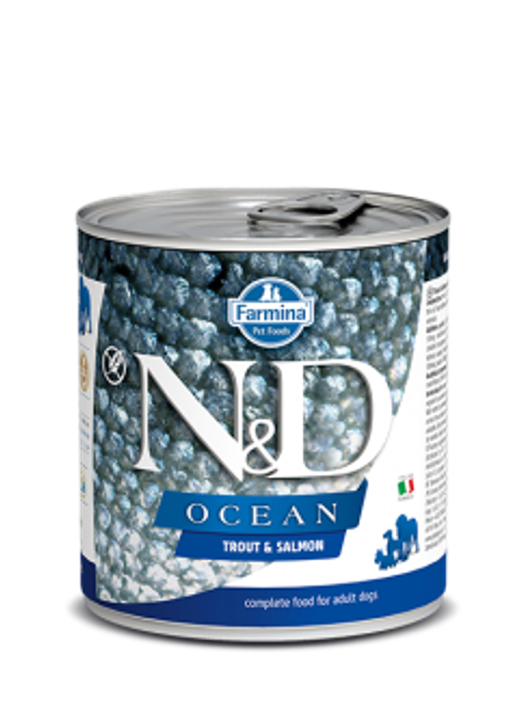 Lata N&D Dog Ocean Trout and Salmon 285Gr 1