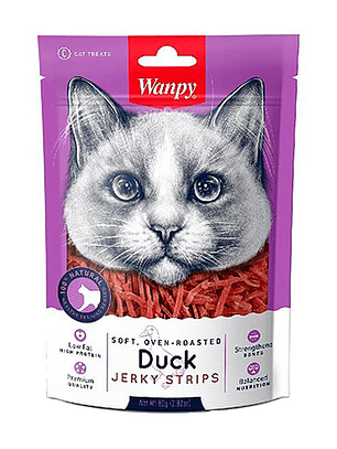Wanpy Duck Jerky Strips For Cats