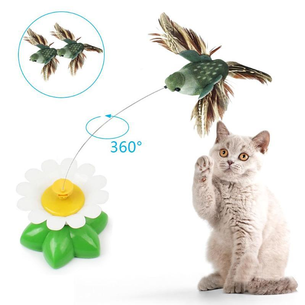 Juguete interactivo Pájaro giratorio para Gato  