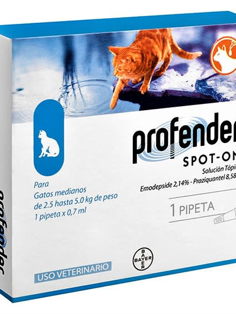Profender Spot on Pipeta para Gato (2, 5 - 5kg)   1
