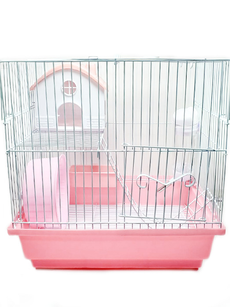 Jaula Hamster 2 pisos con escalera 1
