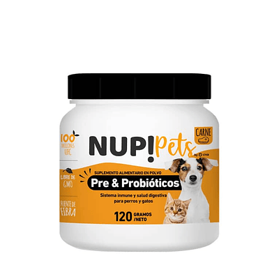 NUP! Pets Pre & Probióticos 120Grs Carne 120Grs