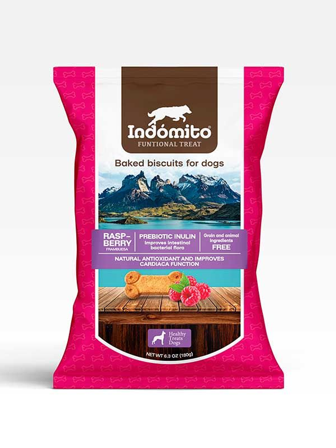 Indomito Galletas Frambuesa 180Grs 1