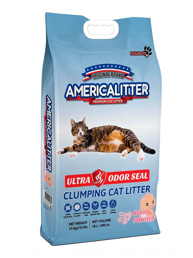ARENA AMERICA LITTER ULTRA ODOR BABY POWDER 15K 1