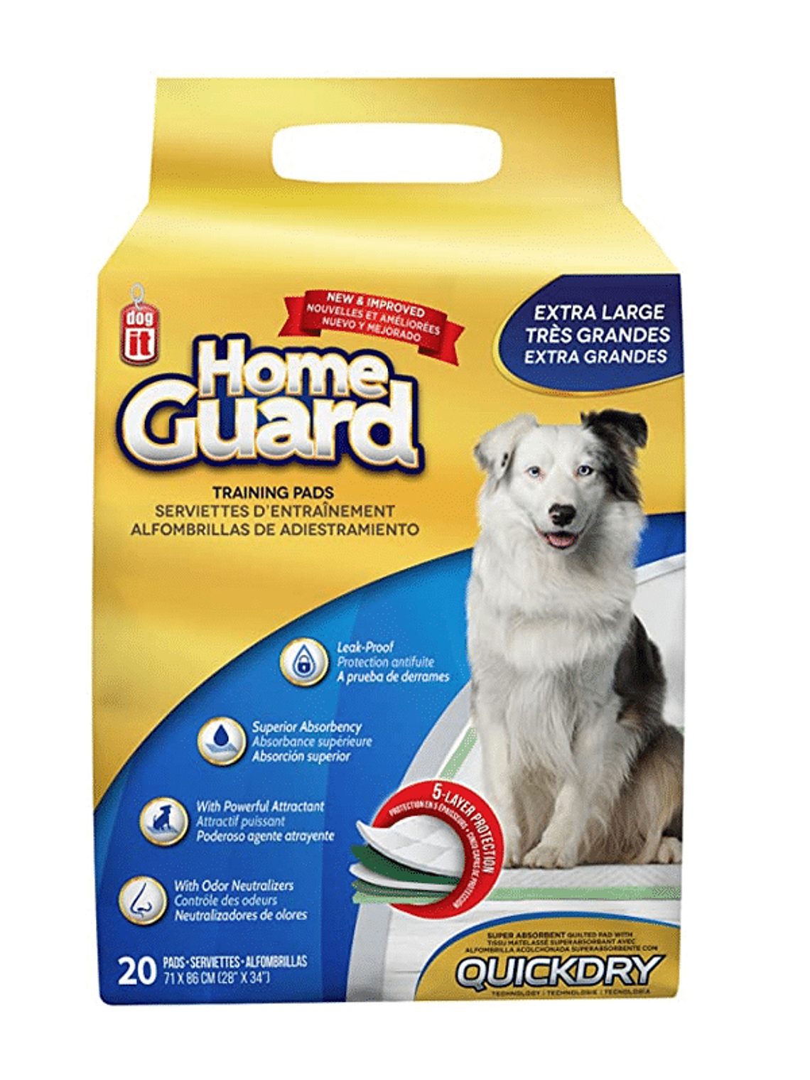 Dogit HomeGuard Sabanillas de entrenamiento XL 71x86cm (20unid) 1