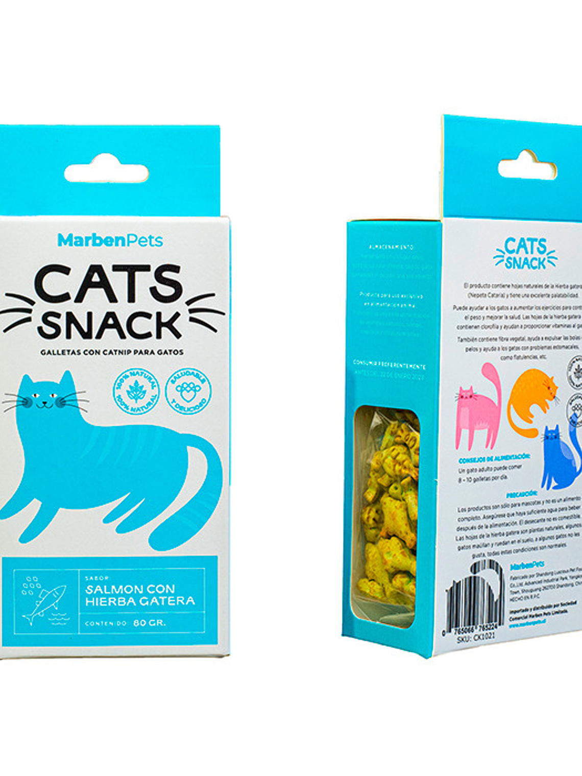 Cats Snack Galletas con Catnip (Salmon con hierba gatera) 80gr   1