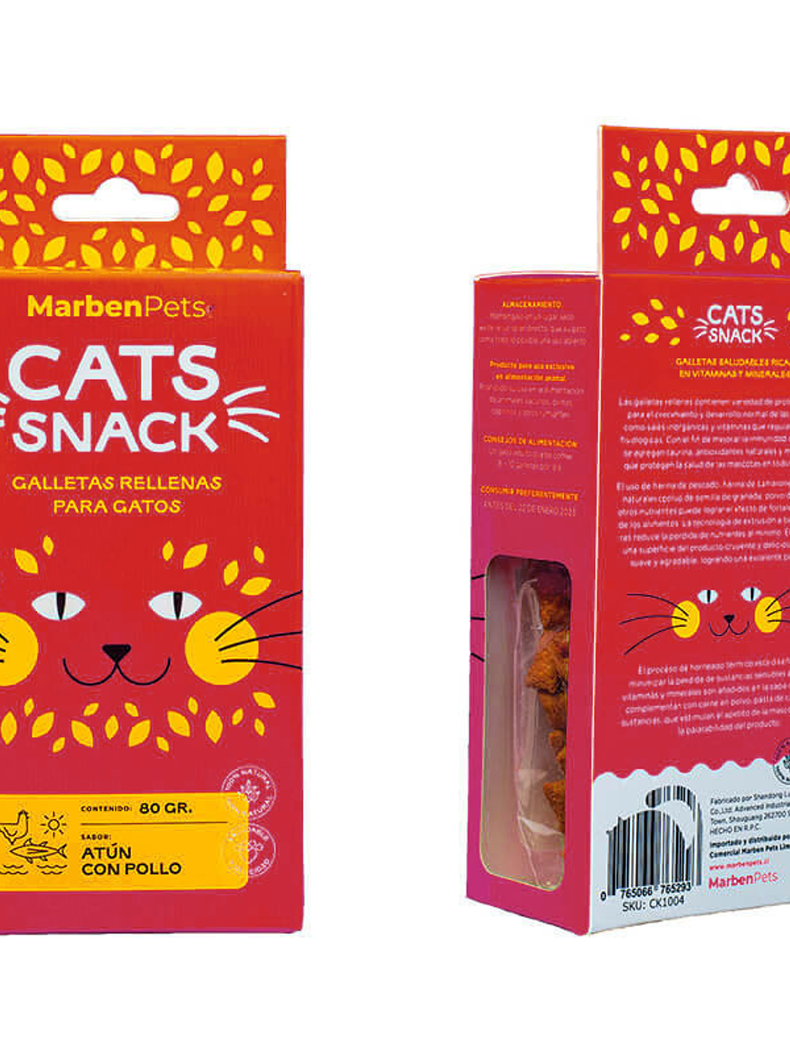 Cats Snack Galletas rellenas (Atun con pollo) 80gr    1