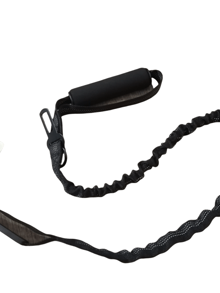 Traílla multiusos para perros,  doble mango + reflectante + anti tirones + cinturón de seguridad (WD904) 2