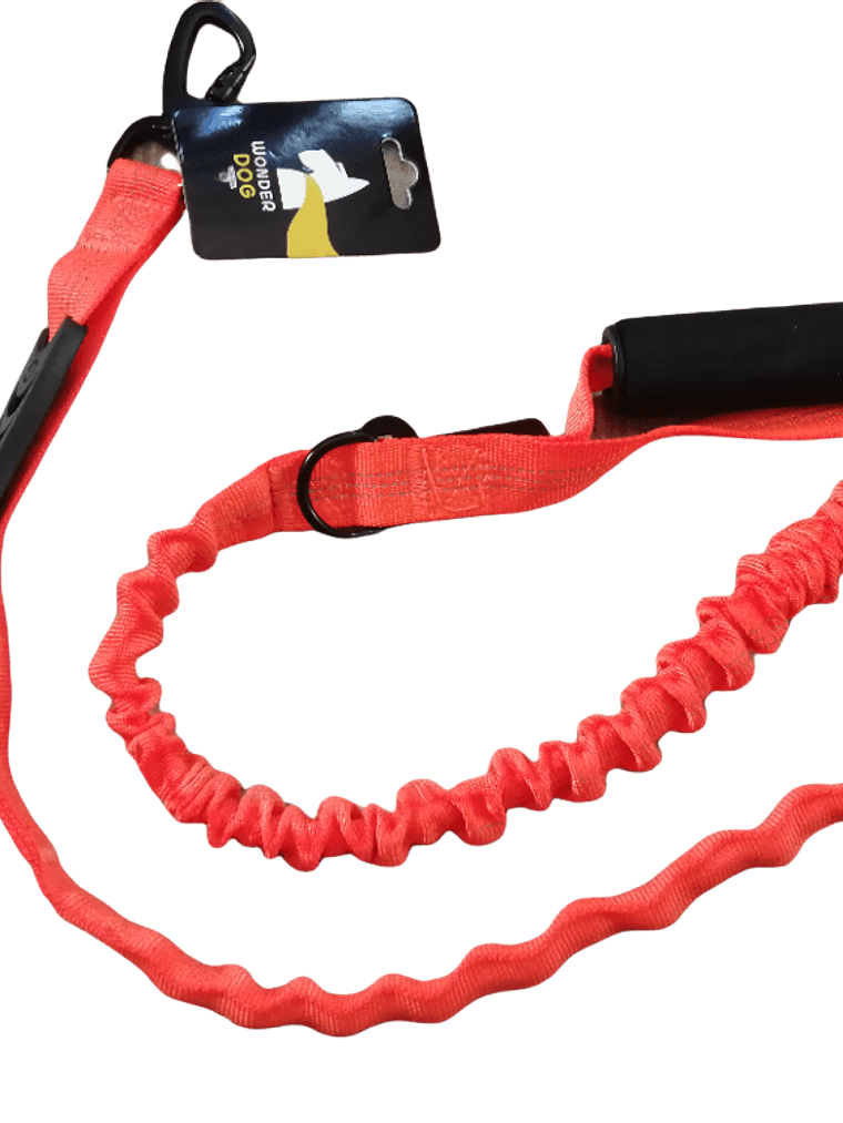 Traílla multiusos para perros,  doble mango + reflectante + anti tirones + cinturón de seguridad (WD904) 3