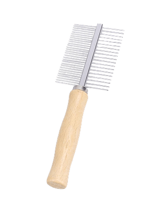 Peineta doble - mango madera