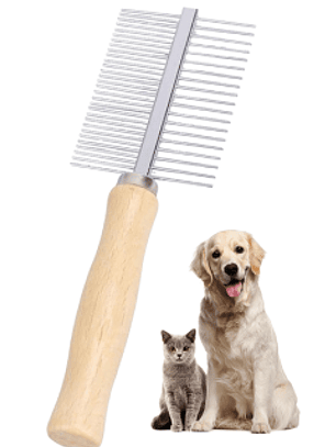 Peineta doble - mango madera