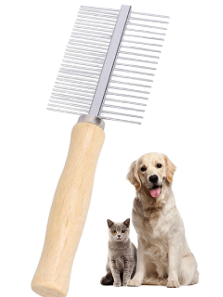 Peineta doble - mango madera 2