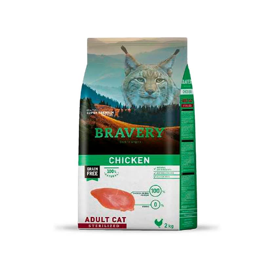 Bravery chicken Adult Cat Sterilized 2Kg