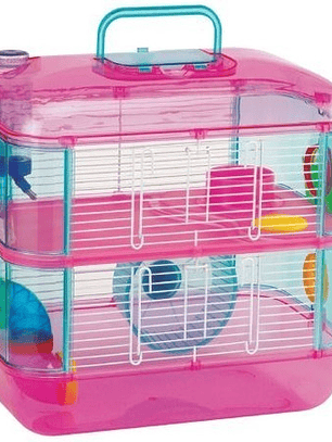 Jaula Acrilica para Hámsters 2 nivel