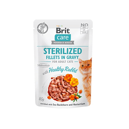Brit Care - CAT STERILIZED FILLETS IN GRAVY WITH HEALTHY RABBIT