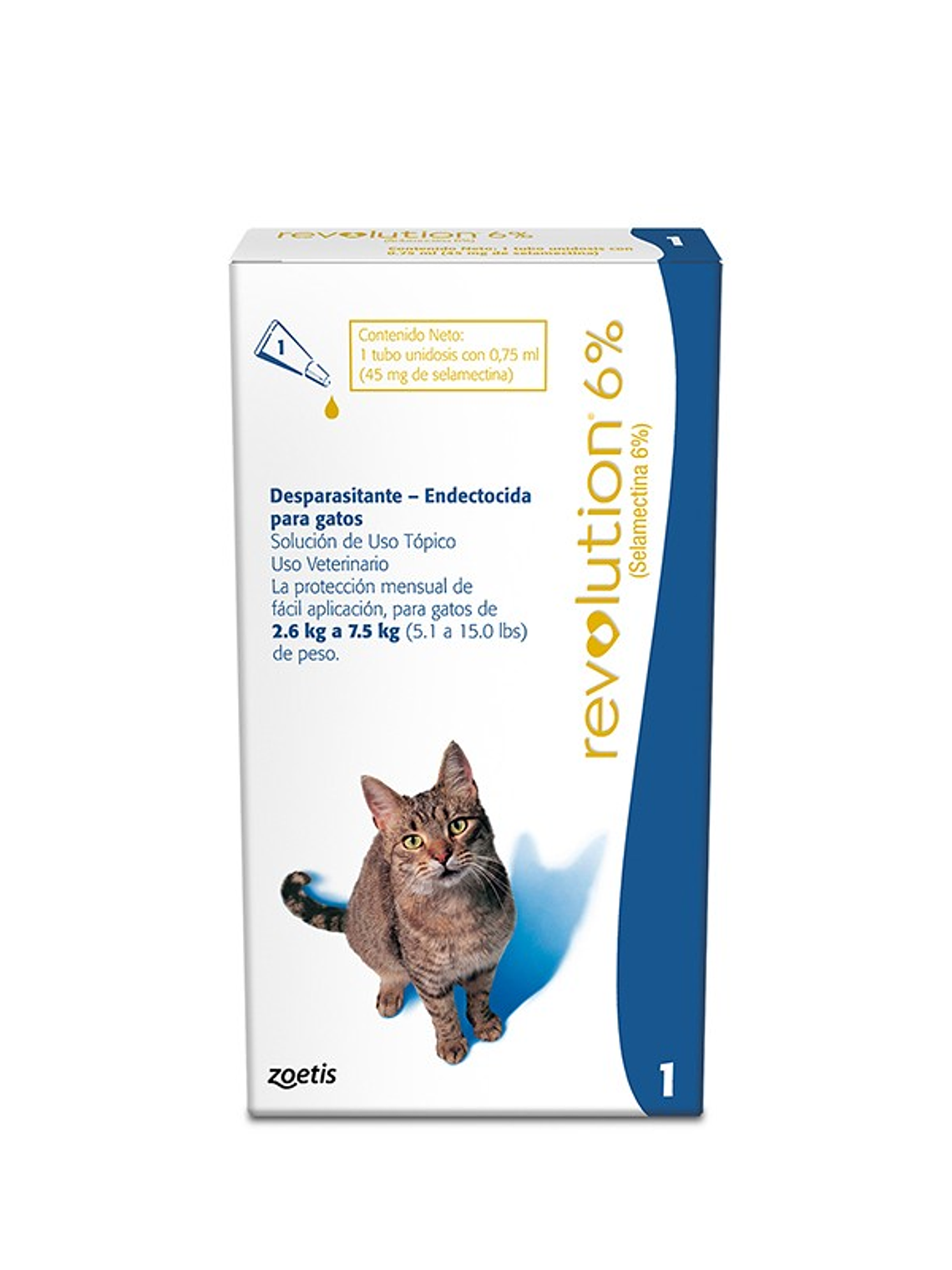 Revolution 6% para Gatos (2,6 - 7,5kg) 1