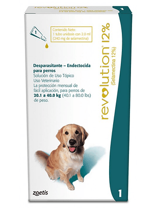 Revolution 12% para Perro (20.1 - 40kg)