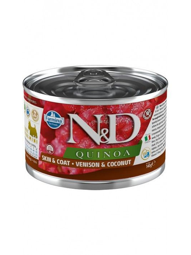 Lata N&D Dog Quinoa Venison and Coconut 140Gr 1