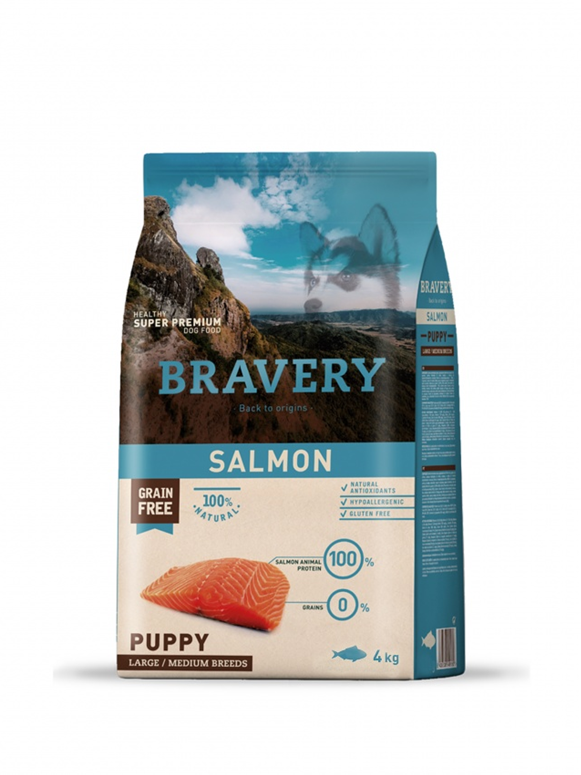 Bravery Salmon Puppy Large Medium 4kg 1