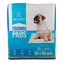Wuwu Training Pads 45x60cm - Sabanillas Para Perros 100 Und
