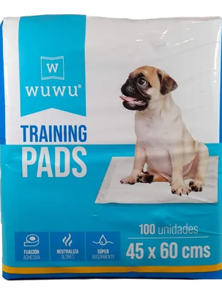 Wuwu Training Pads 45x60cm - Sabanillas Para Perros 100 Und 1