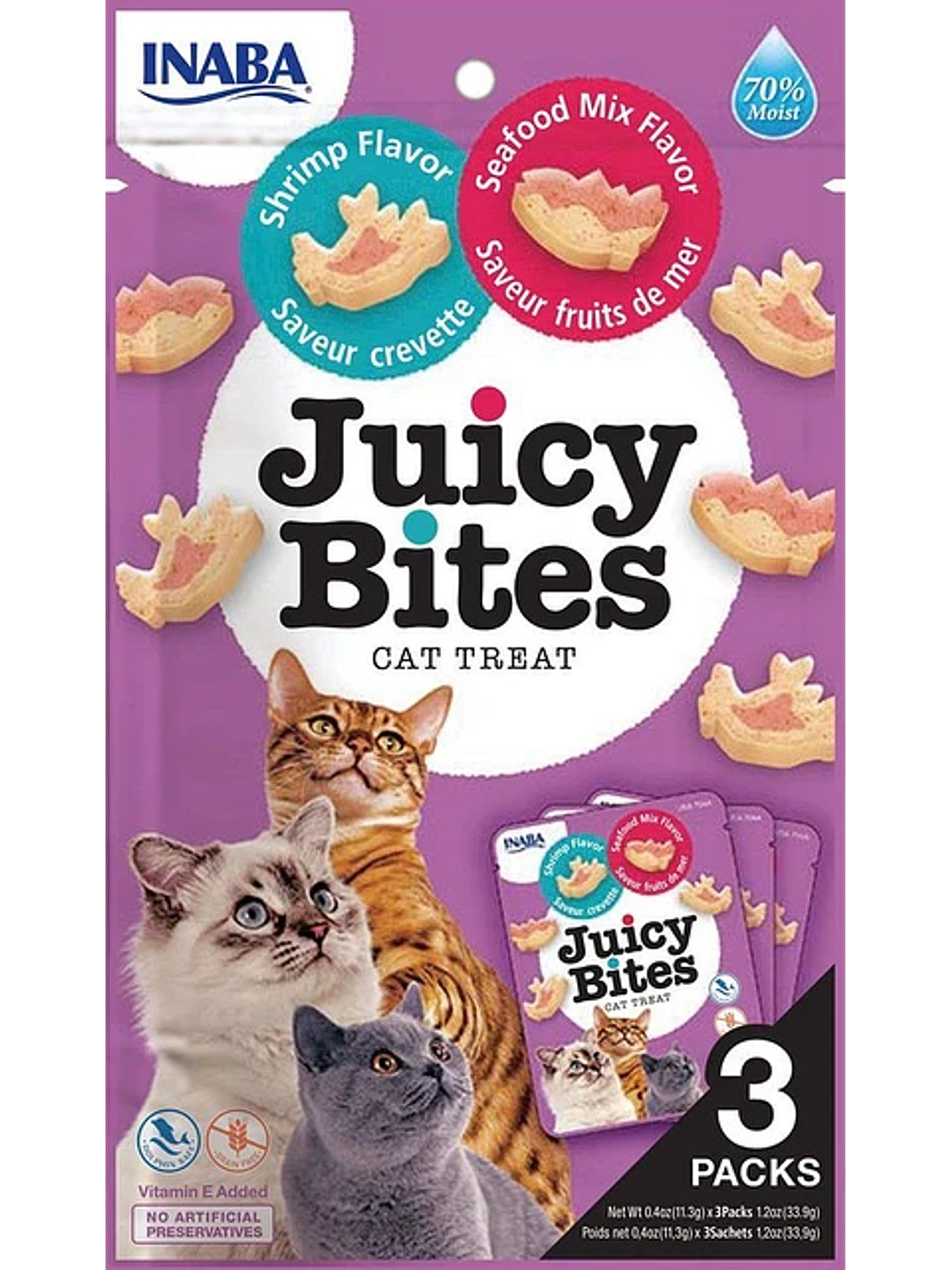 Churu Para Gato Juicy Bites Sabor a Camarón & Mariscos  1