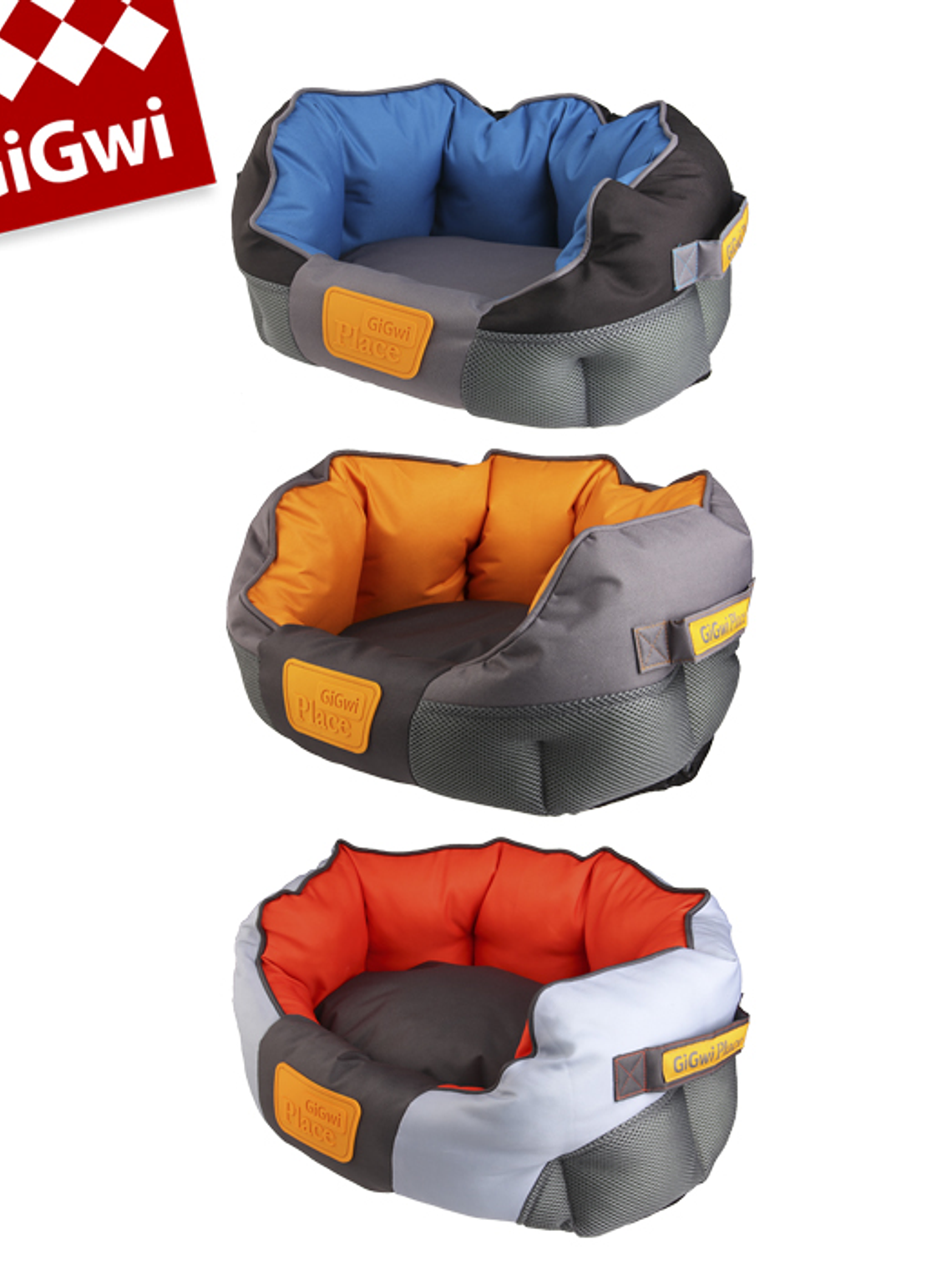 Gigwi Place Cama Talla M Color Naranja y Gris (Cod:8330) 3