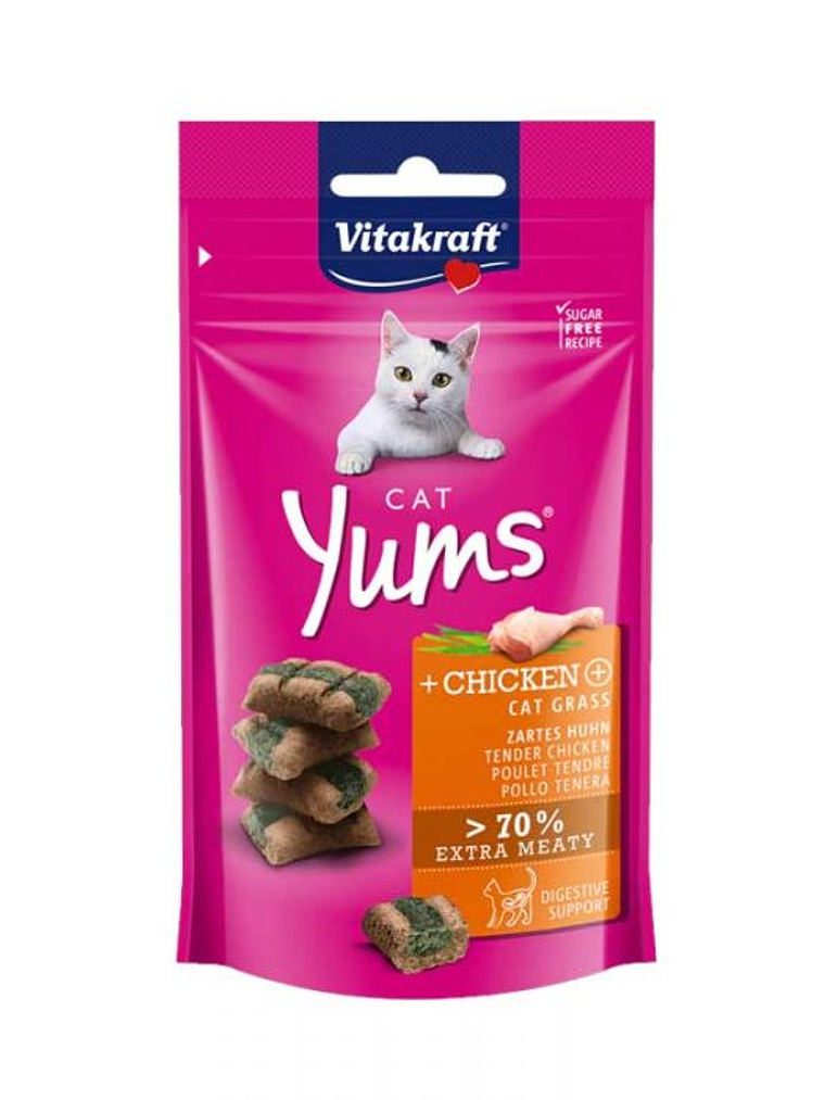 Vitakraft Cat Yums Pollo y Hierba Gatera 40GR 1