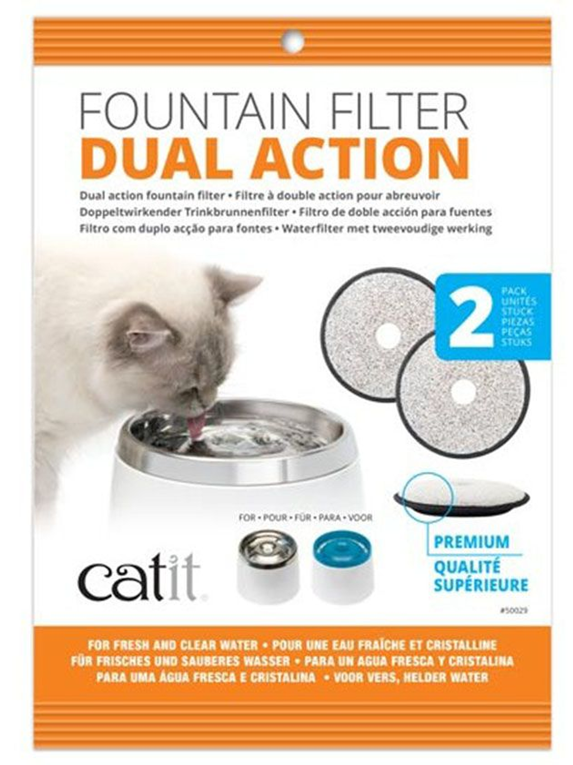Catit Pack 2 Filtros De Acción Dual Para Fuentes Agua  1