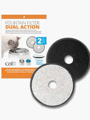 Catit Pack 2 Filtros De Acción Dual Para Fuentes Agua 