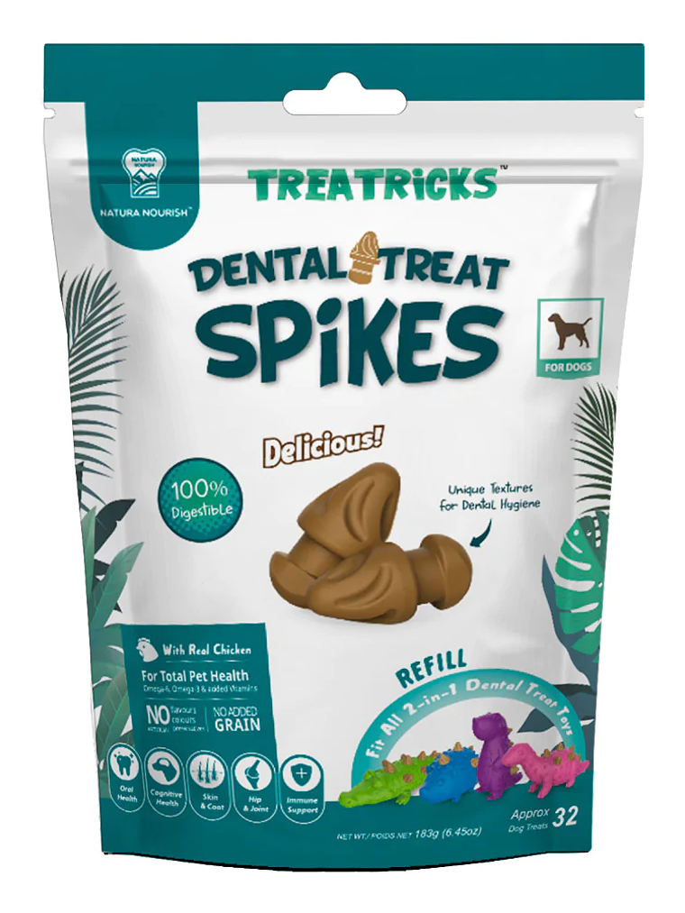 PET TREAT TRICKS DENTAL SPIKES SABOR POLLO 183 GRS 1