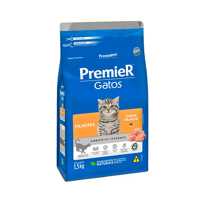 Premier Gatos Filhotes Sabor Frango 1,5KG