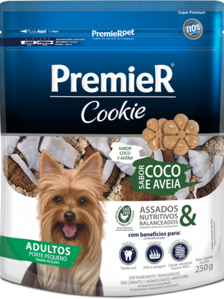 Premier Cookie Adultos Tamaño Pequeño Coco Y Avena Perro 250gramos 1