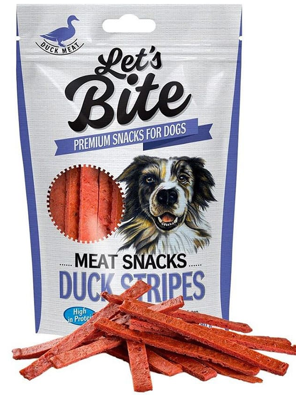 Snack Brit Let's Let's Bite Meat Snack Duck Stripes 80gr 1