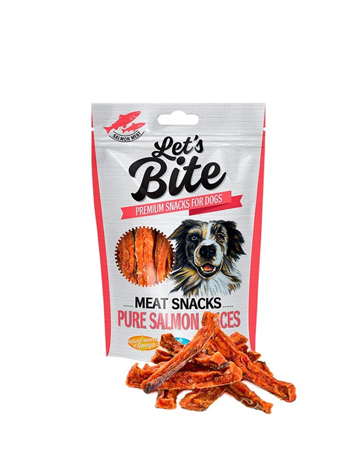 Snack Brit Let's Bite Meat Snack Pure Salmon Slices 80gr 1