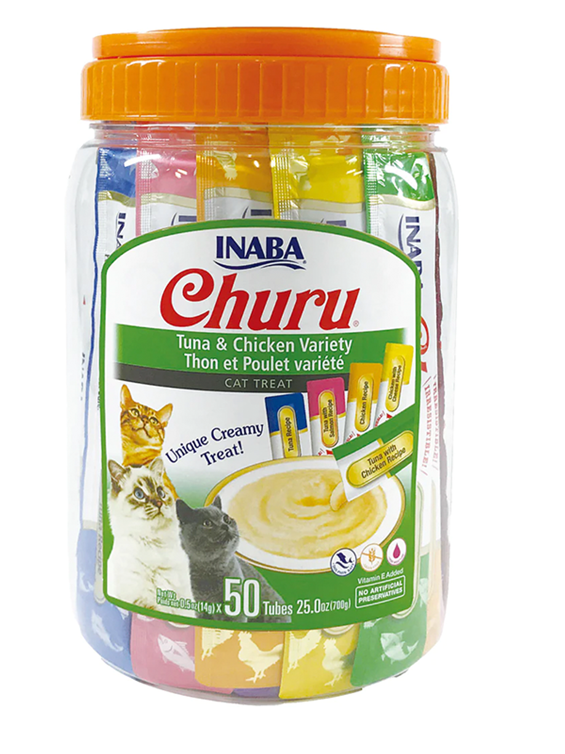 Churu tuna and chicken Varieties 14g x 50 tubes 700gr	 1