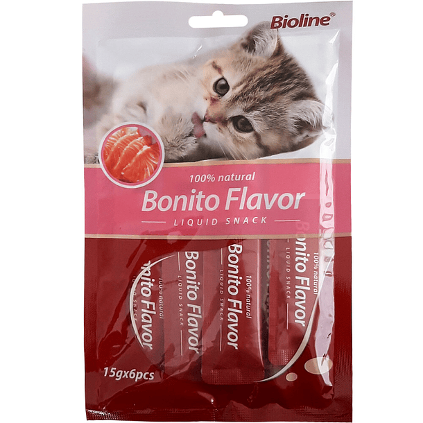 BIOLINE SNACK LIQUD FOR CAT BONITO FLAVOR 15GX6PC