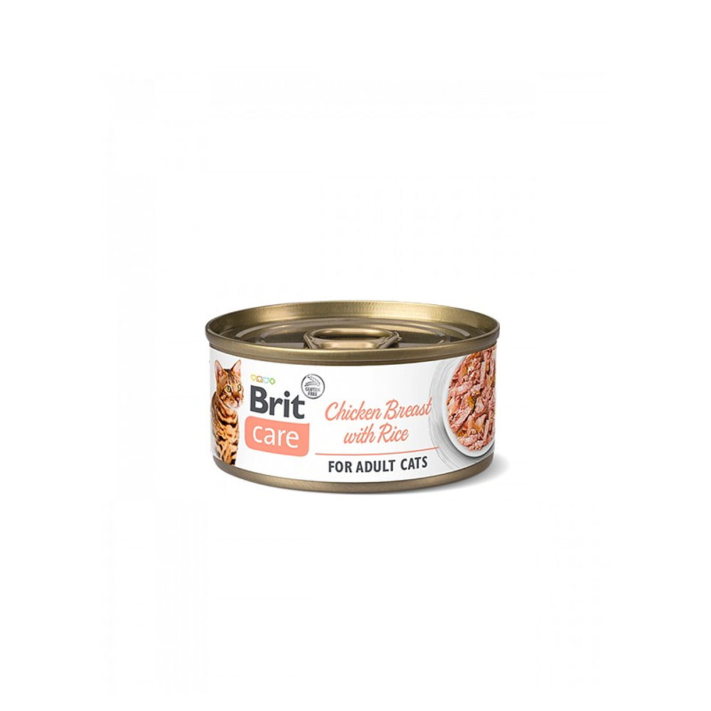 BRIT CARE CAT CHICKEN BREAST WITH RICE 70G	