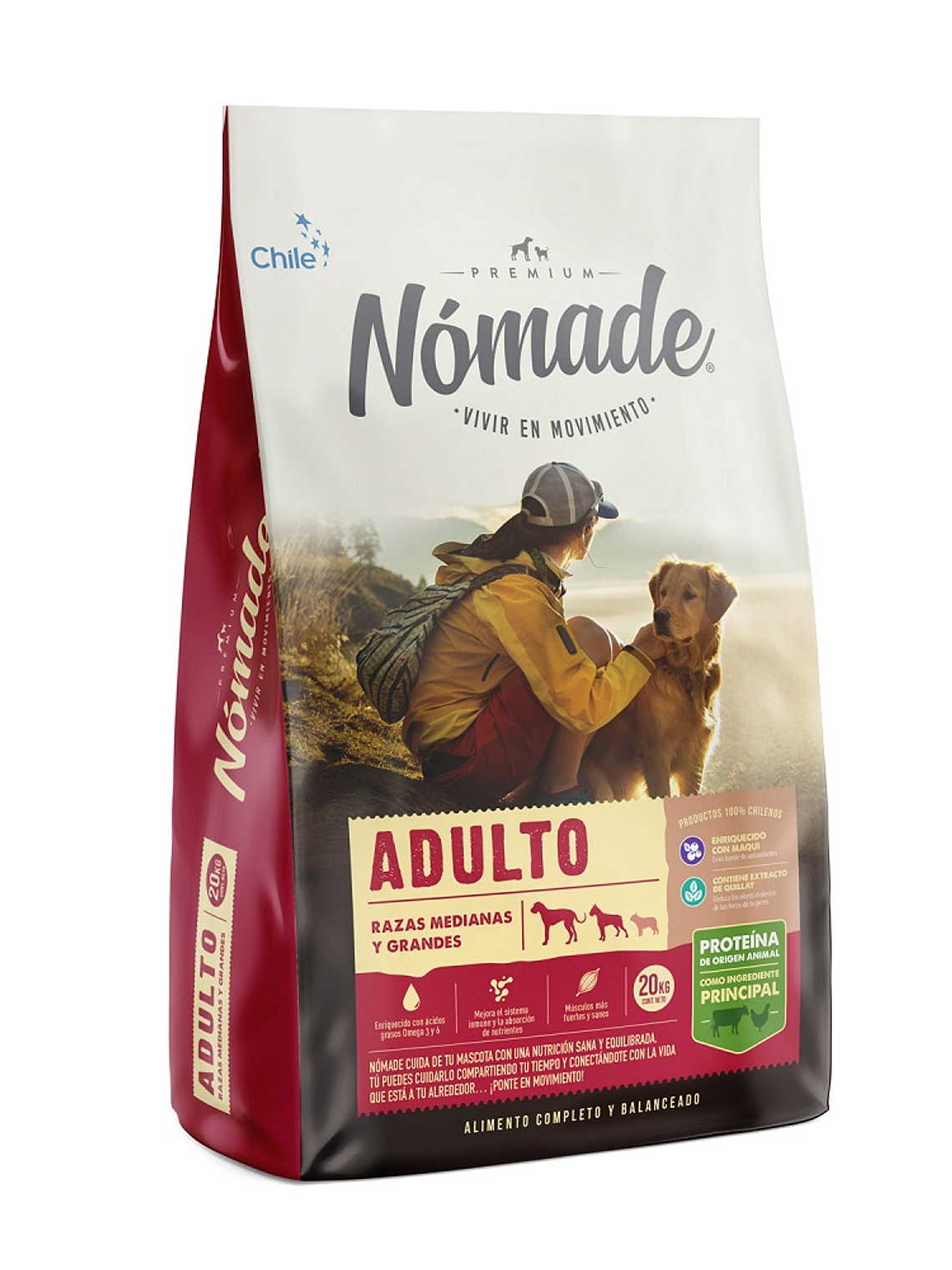 NOMADE PERRO ADULTO RAZA MEDIANA Y GRANDE 20KG 1