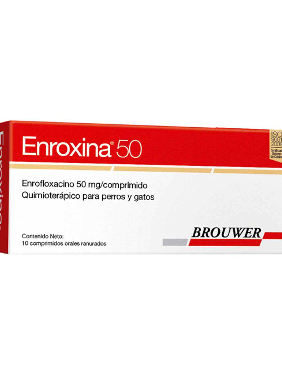 Quimioterápico Enroxina 50mg Para Perros y Gatos 10 Comprimidos 1