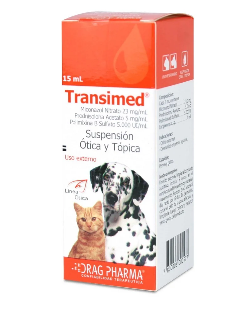 Suspensión Ótica y Tópica Transimed 15ml 1