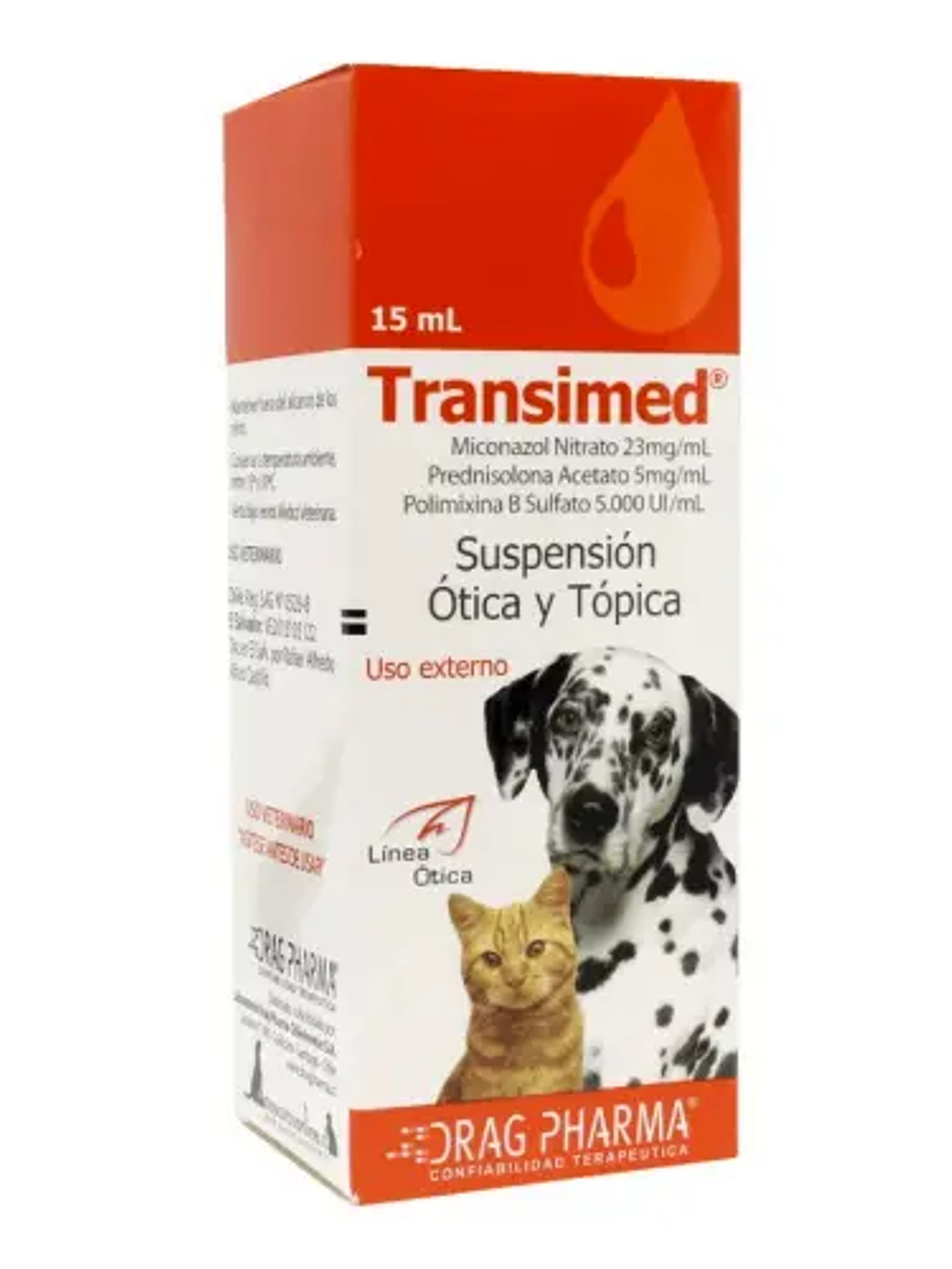 Suspensión Ótica y Tópica Transimed 15ml 2