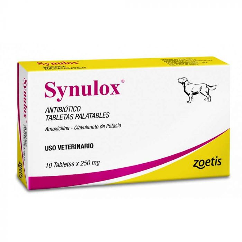 Antibiótico Para Perros Synulox 10 Comprimidos