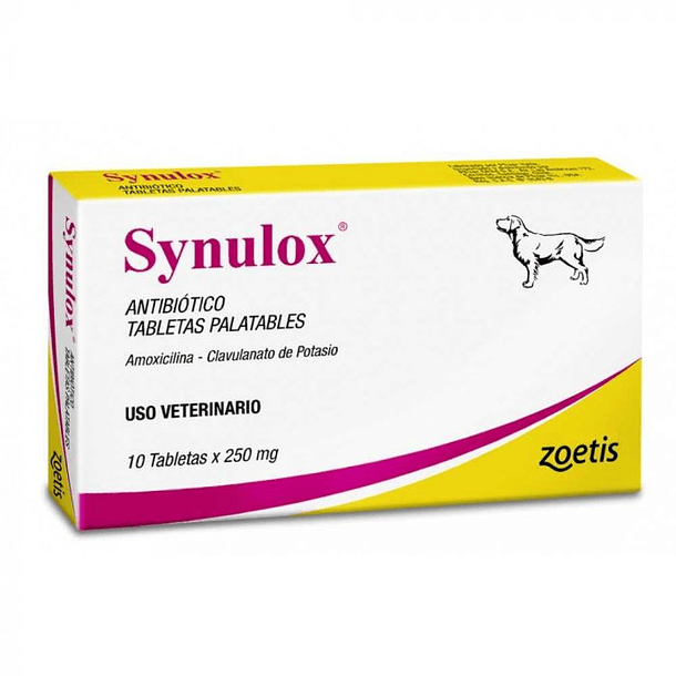 Antibiótico Para Perros Synulox 10 Comprimidos