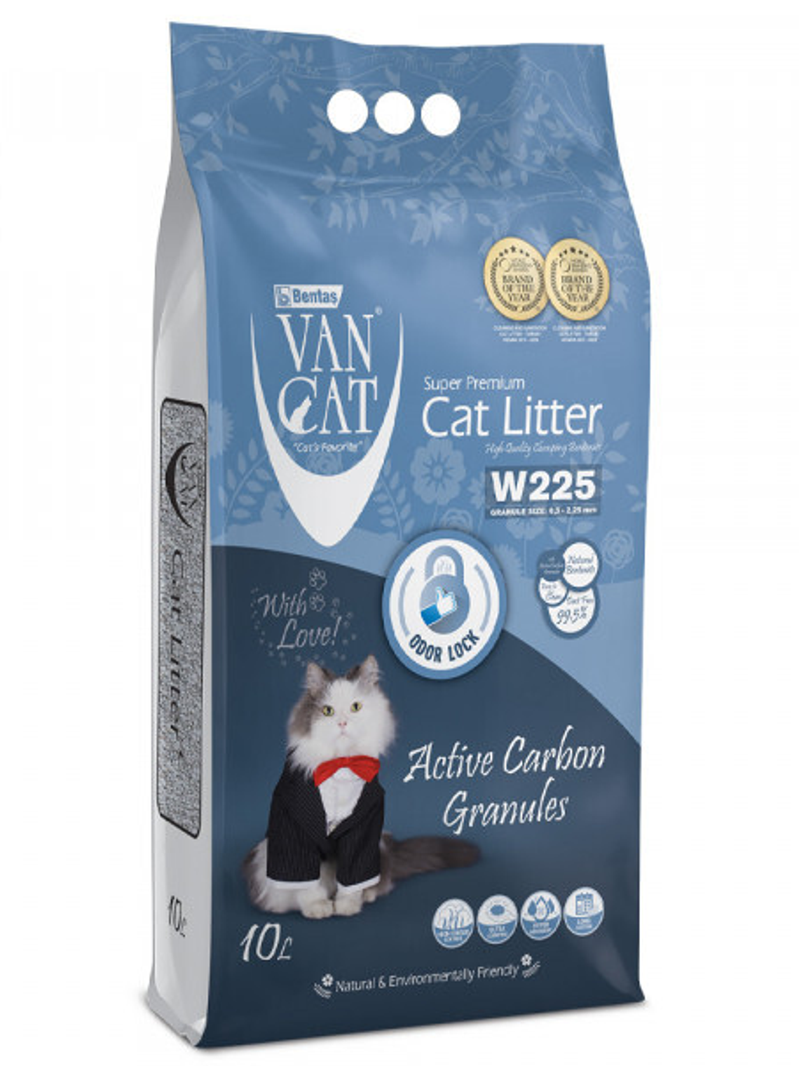 Arena Vancat Con Gránulos De Carbon Activado Para Gatos 10L 8.5kg	 1