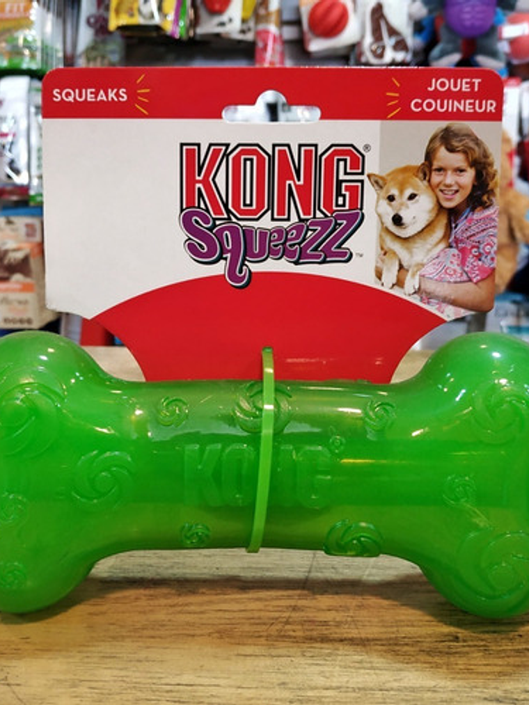 Hueso De Juguete Para Perros Kong Squeezz Bone (grande) 1