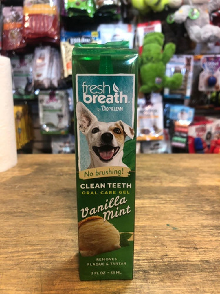 Gel Cuidado Dental Fresh Breath Para Perro Sabor Vainilla 1