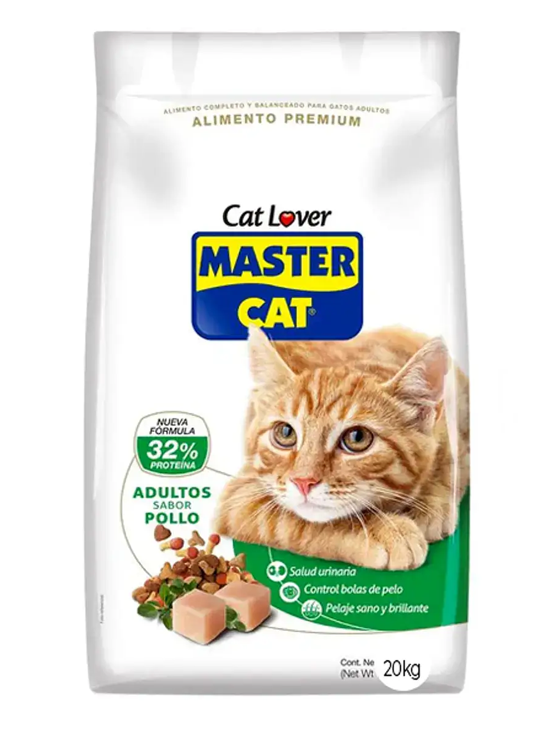 MASTER CAT POLLO LECHE 20 KG	 1