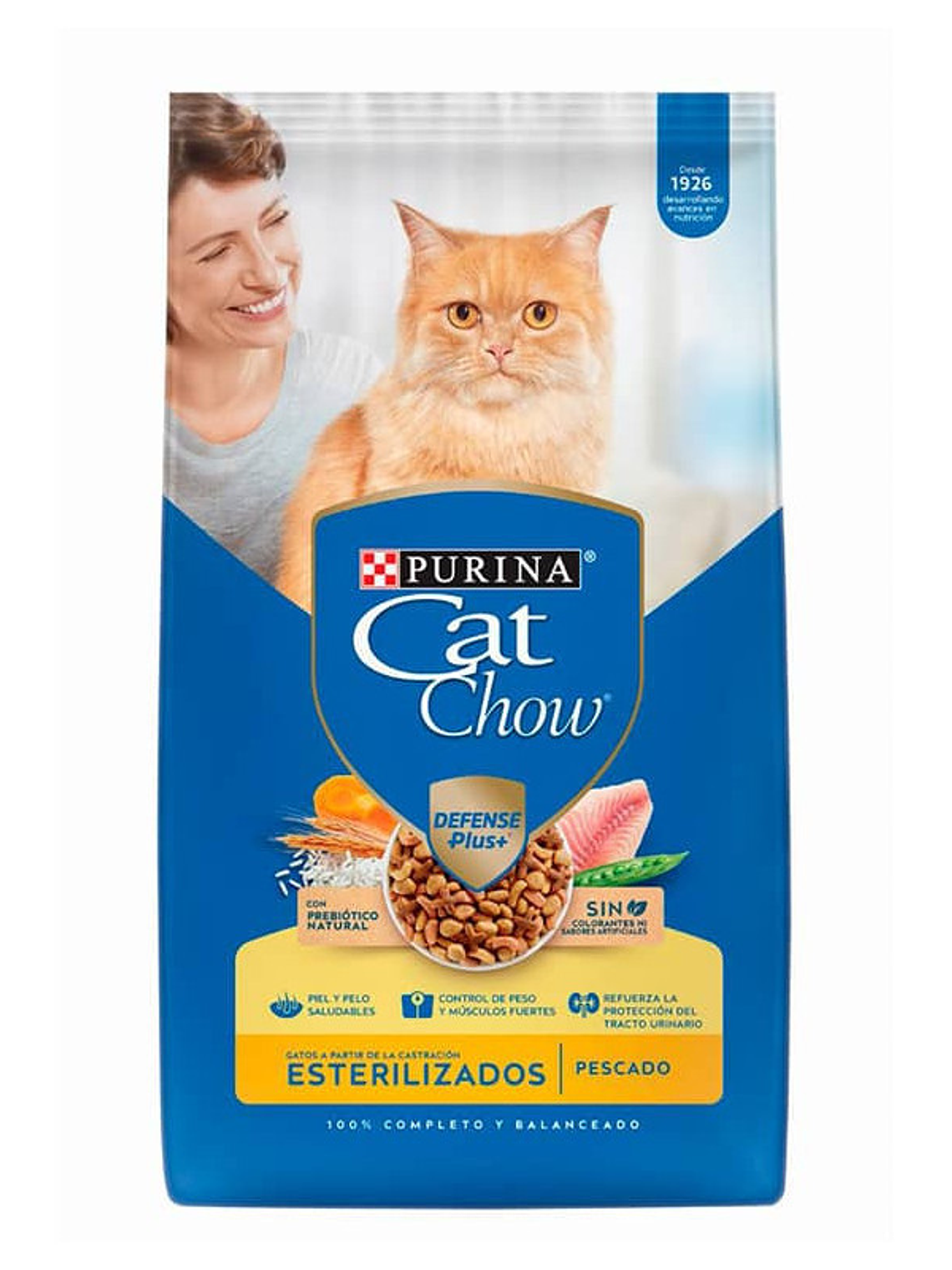 CAT CHOW ESTERELIZADO DEFENSE PLUS 8 KG	 1